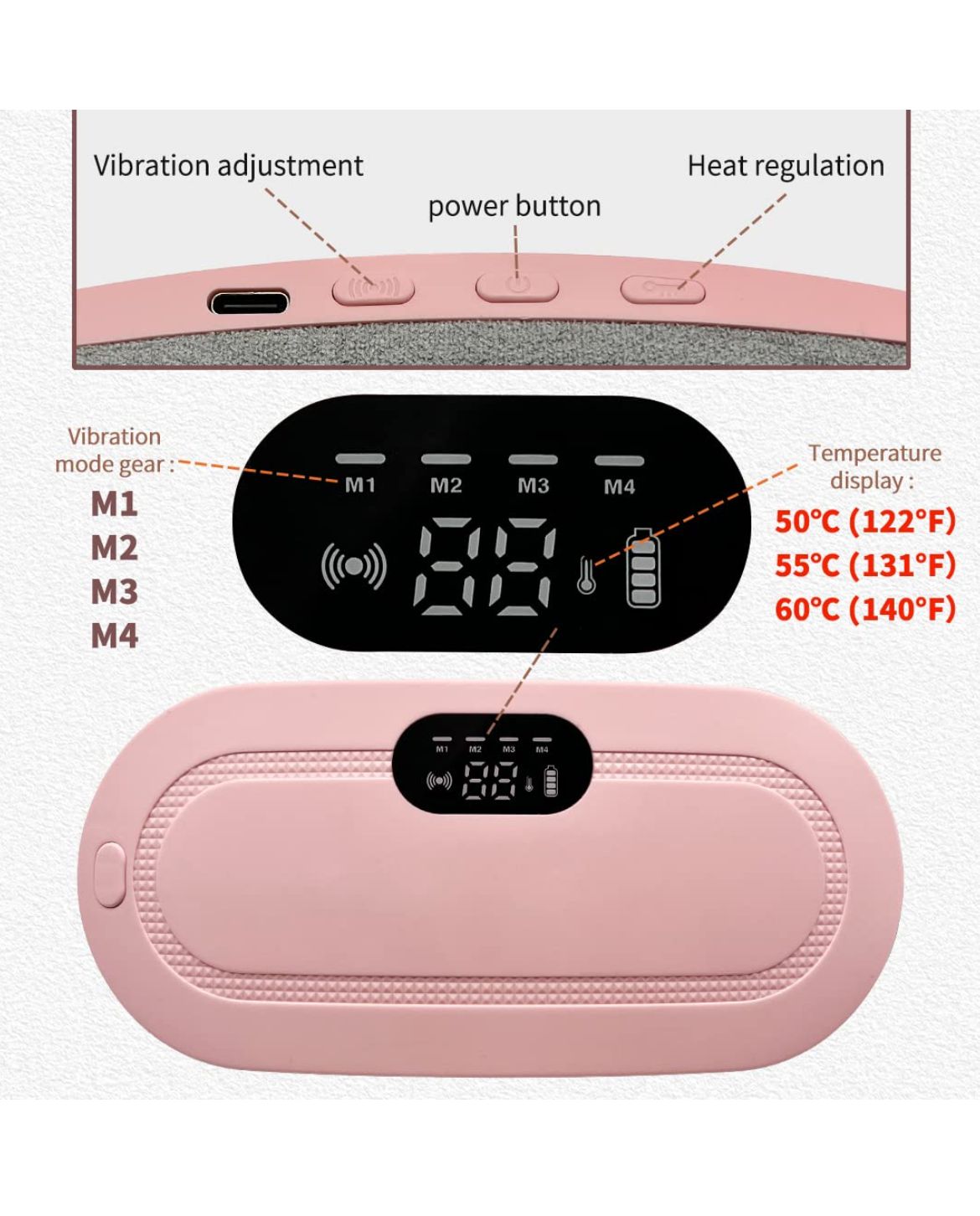 Period Cramp Relief Massager & Heating Pad